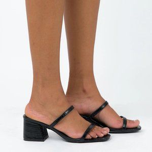 THERAPY GOLDIE HEELS BLACK CROC